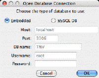 choose database type window